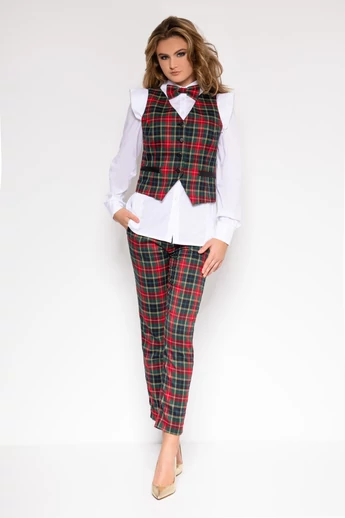 Amnesia - Birgu Kockás Zöld/Piros Mellény