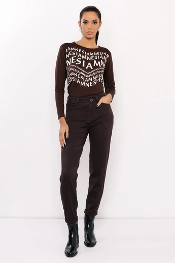 Amnesia - T-póló Sötétbarna Felső