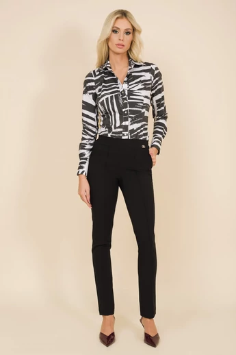 Amnesia - Banim Fekete-Fehér Mintás Body