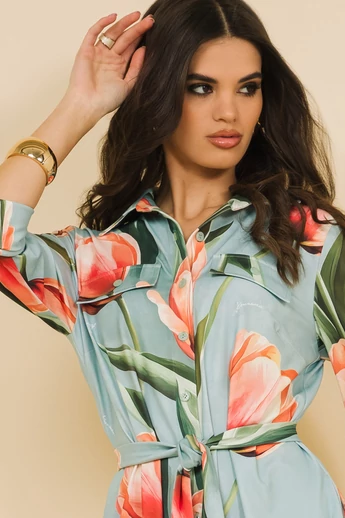 Amnesia - Wals Tulipán-Mintás Ruha