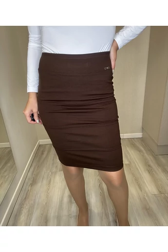 Blue Nature - Punto Sötétbarna Darabolt Térdszoknya