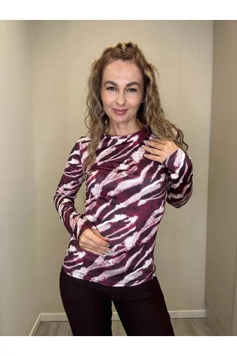 Blue Nature - Betti Mintás Bordó Felső/Tigris