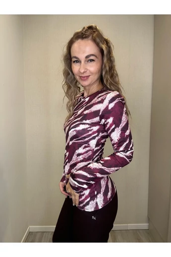 Blue Nature - Betti Mintás Bordó Felső/Tigris