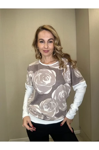 Blue Nature – Ylena Mintás Ecrü-Fangó Felső