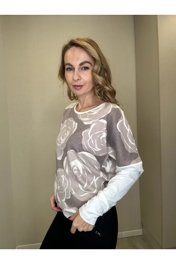 Blue Nature – Ylena Mintás Ecrü-Fangó Felső