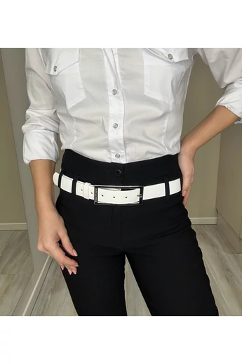 Blue Nature - 3 cm Blue Fehér-Ezüst Öv