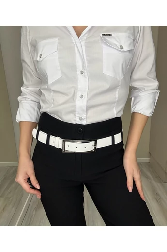 Blue Nature - 3 cm Blue Fehér-Ezüst Öv