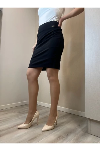 Blue Nature - Punto Darabolt Fekete Térdszoknya