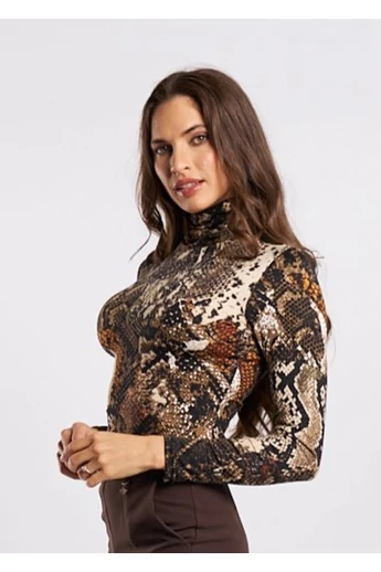 Envy - Garbó Mintás Barna Felső/Piton