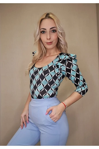 Envy - Lepke Mintás Fekete-Menta Body