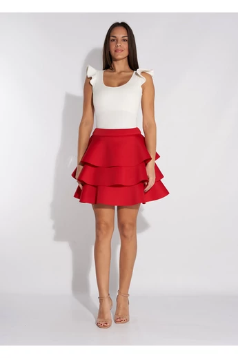 Envy - Karácsony Neoprén Piros Szoknya