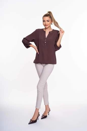 Mayo Chix - Michelle Sötétbarna Blúz