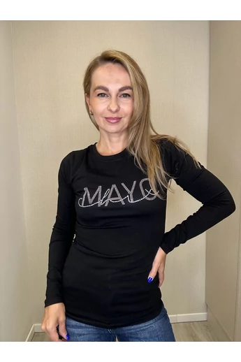 Mayo Chix - Light Nagystrasszos Fekete Póló