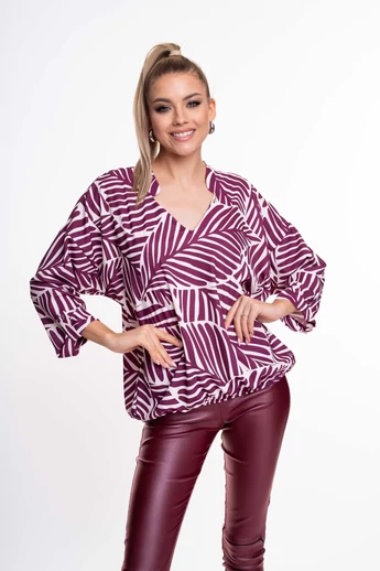 Mayo Chix - Surf Mintás Bordó Blúz