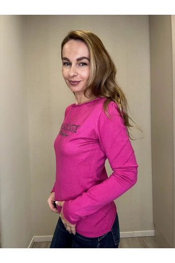 Mayo Chix - Nápoly Pink Pulóver/Glitter