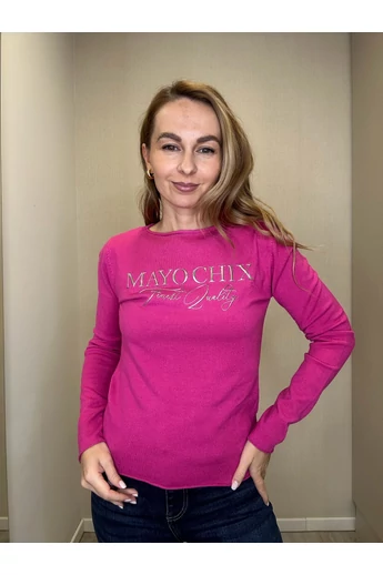 Mayo Chix - Nápoly Pink Pulóver/Dombornyomott