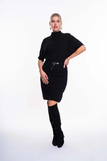 Mayo Chix - Clio Fekete Kötött Ruha