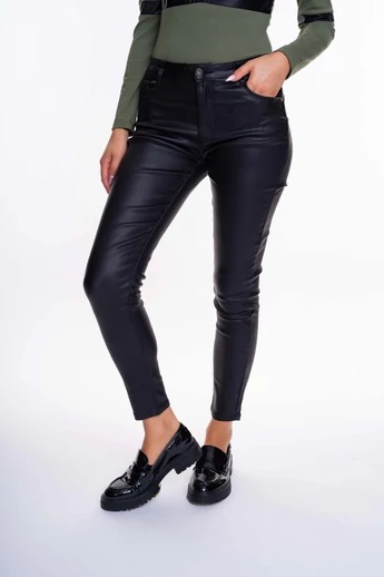 Mayo Chix - Zacapa Fekete Műbőr Nadrág