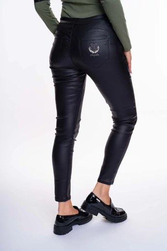 Mayo Chix - Zacapa Fekete Műbőr Nadrág