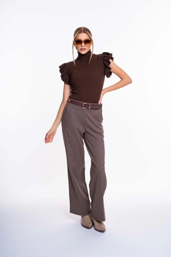 Mayo Chix - Luce Sötétbarna Kötött Pulóver