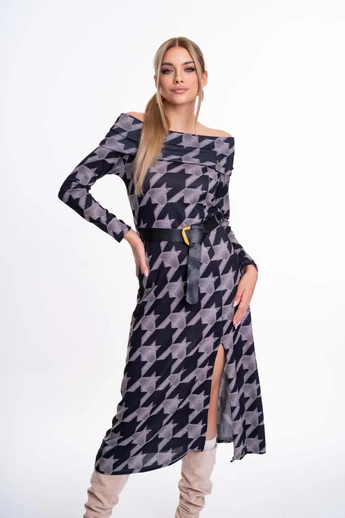 Mayo Chix – Georgina Kockás Fekete Ruha