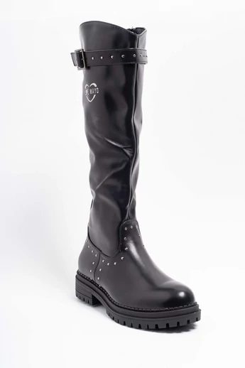 Mayo Chix - 4246 Szegecses Fekete Csizma