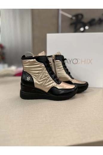 Mayo Chix - 5237/ Fekete-Rosegold Bokacipő