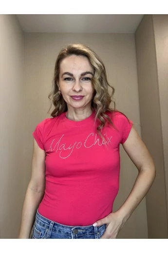 Mayo Chix - Light Strasszos Málna Póló