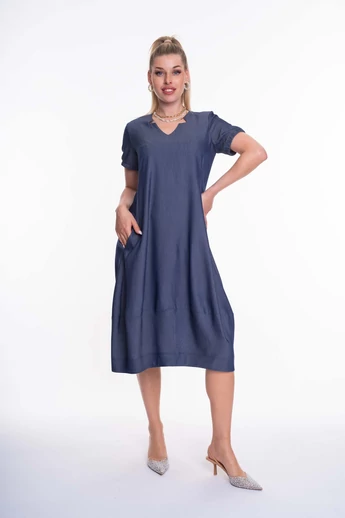 Mayo Chix - Oxo Sötét-Farmerkék Ruha