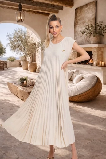 Mayo Chix - Flix Világosbézs Ruha