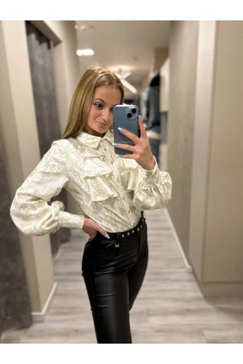 Mystic Day - Szofi Fehér-Bézs-Arany Blúz