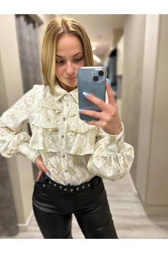 Mystic Day - Szofi Fehér-Bézs-Arany Blúz