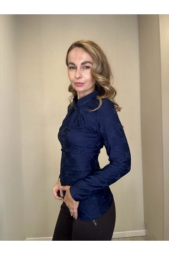 Mystic Day - Lilla Sötétkék Önmintás Felső