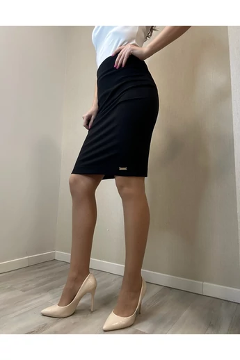 Mystic Day - Gumis Derekú Punto Fekete Szoknya