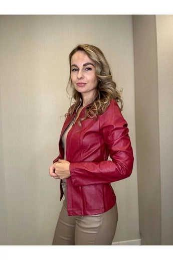 BEST - Műbőr Bordó Blézer