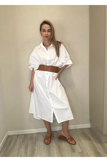 BEST - Bő Fehér Blúzruha