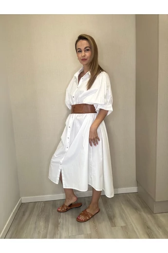 BEST - Bő Fehér Blúzruha