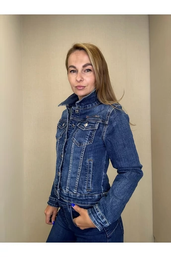 Warp Zone - Lucia Sötétkék Farmerdzseki