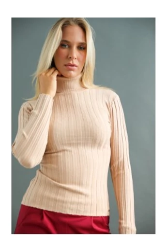 Warp Zone - Drapp Kötött Pulóver