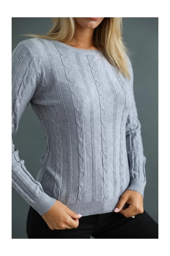 Warp Zone - Világosszürke Kötött Pulóver