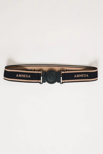 Amnesia - Kerek Csatos Öv Camel-Fekete