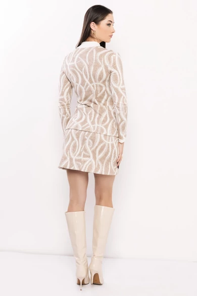 Amnesia - Kirken Mintás Bézs/Ecrü Felső