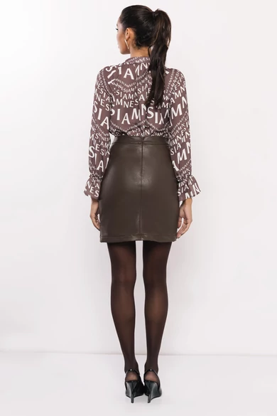 Amnesia - Sevilla Mintás Fangó Blúz