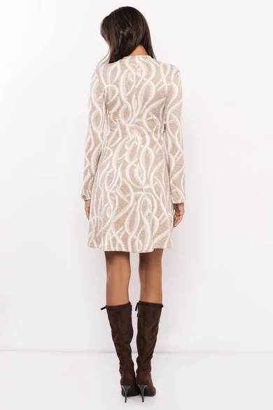 Amnesia - Nolen Mintás Bézs/Ecrü Ruha