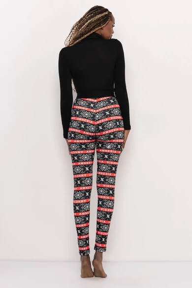 Amnesia - Trux Fekete-Piros Hópihe-Mintás Leggings