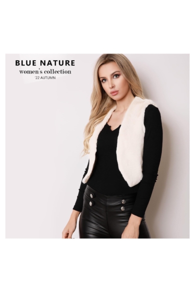Blue Nature - Boleró Ecrü Szőr Mellény