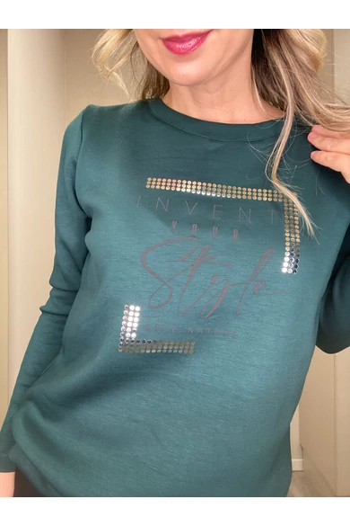 Blue Nature - Flávia Sötétzöld Felső (Modal/Vastag)