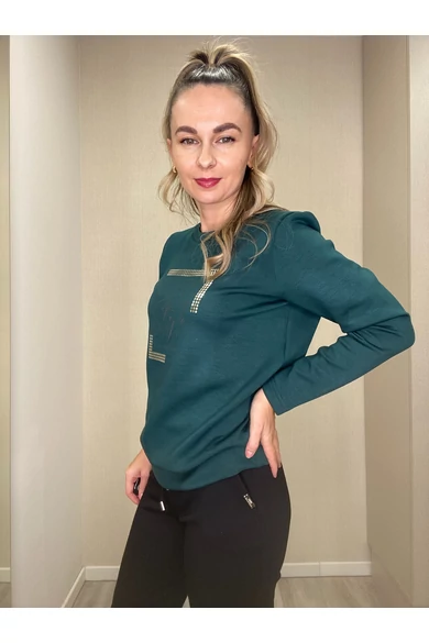 Blue Nature - Flávia Sötétzöld Felső (Modal/Vastag)