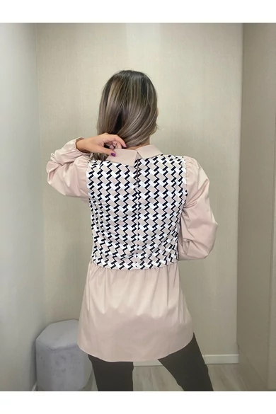 Blue Nature - Nilla Drapp Mintás Felső