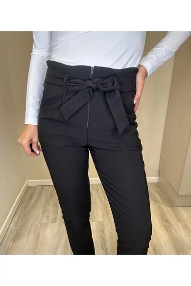 Blue Nature - Megkötős Fekete Nadrág/Önmintás